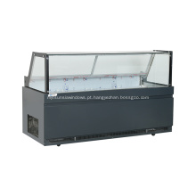 Expositor comercial de vidro quadrado para geladeira